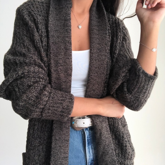Nwt Rd Style Open Front Knit Cardigan L 